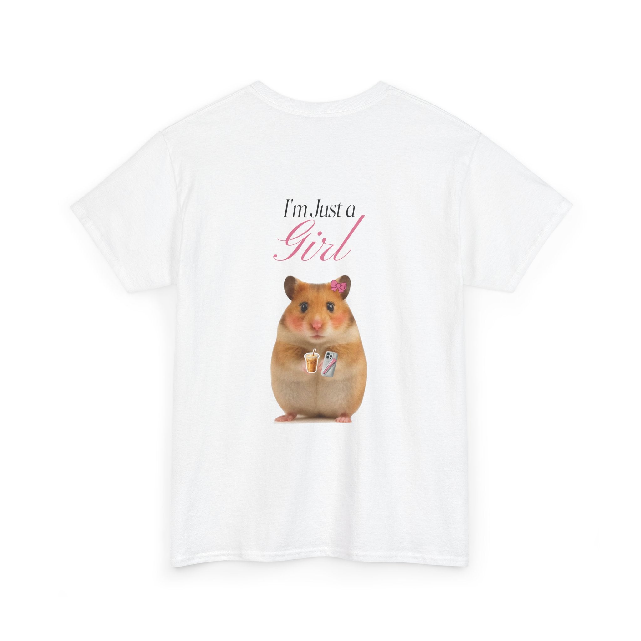 I’m Just a Girl Hamster Tee – Cute Graphic Shirt, Soft Cotton Aesthetic Top