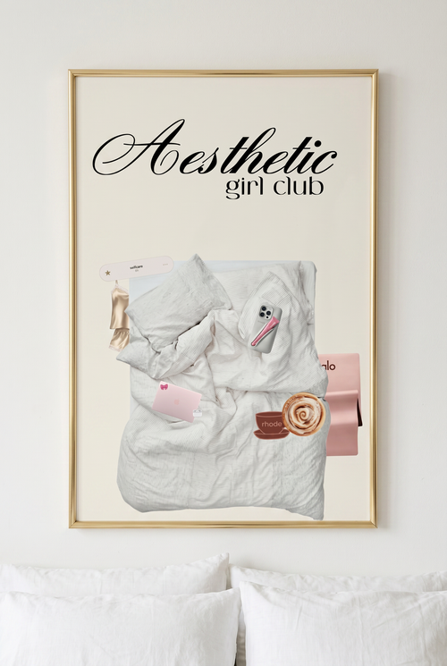 Aesthetic Girl Club Poster:Clean,Wellness,Digital Print(Any Size)